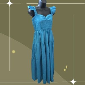 ✨ Abercrombie Ruched Sweetheart Neck Dress Size L